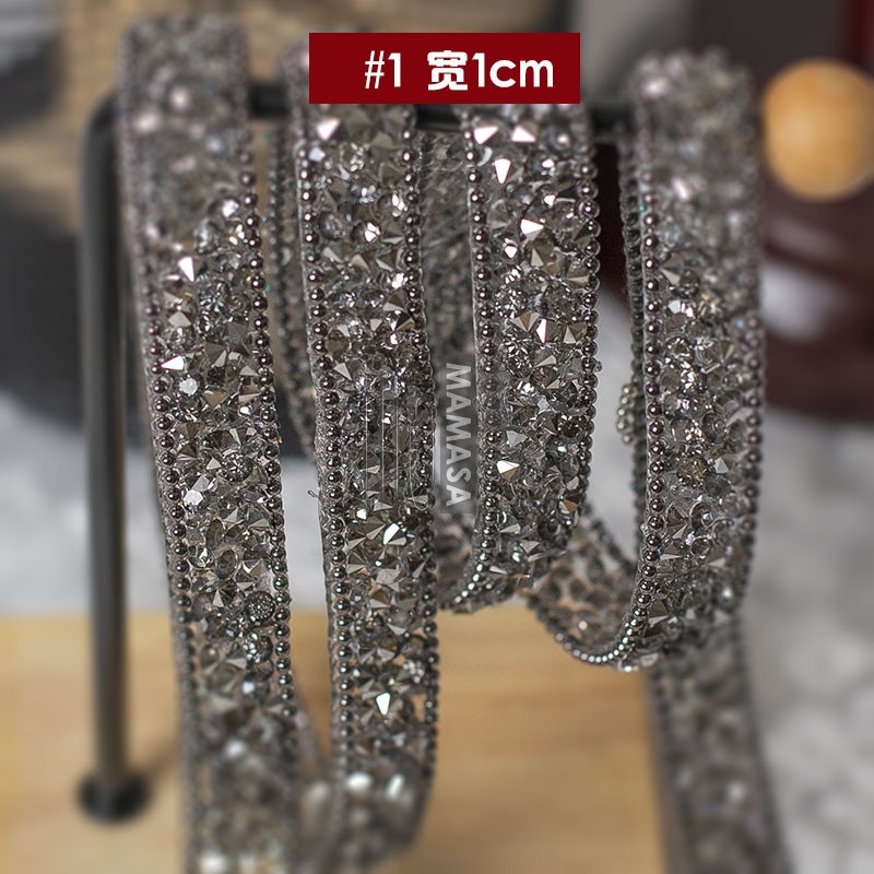 滿299元出貨 花邊 蕾絲花邊 衣服花邊 diy 手作花邊熨燙款高檔鑲鉆帶小香風閃珠織帶DIY手工民族風裝飾珍珠帶 | 蝦皮購物
