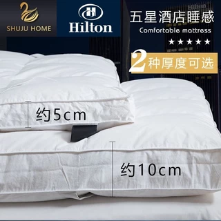 希爾頓五星級酒店羽絨床墊 軟塌加厚10cm家用床墊 鋪底全尺寸 睡墊 單人 雙人 加大雙人床墊