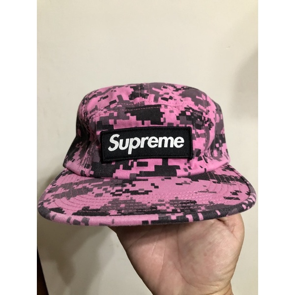 SUPREME BOX NYC LA NYCO TWILL CAMP CAP 粉紅當道數位迷彩黑標五分割