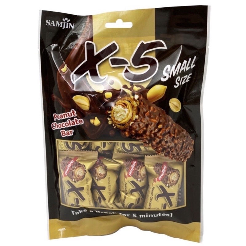 韓國 SAMJIN X-5 花生巧克力風味夾心捲心酥 152g | 蝦皮購物