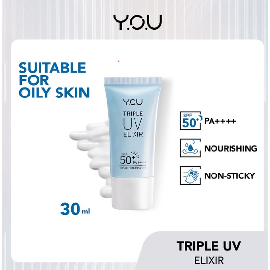 YOU Sunscreen Triple UV Elixir SPF 50+ PA++++ | 蝦皮購物