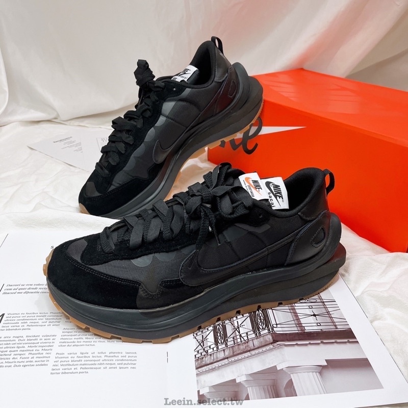 Leein】Nike x Sacai VaporWaffle Black Gum 黑生膠黑魂DD1875-001