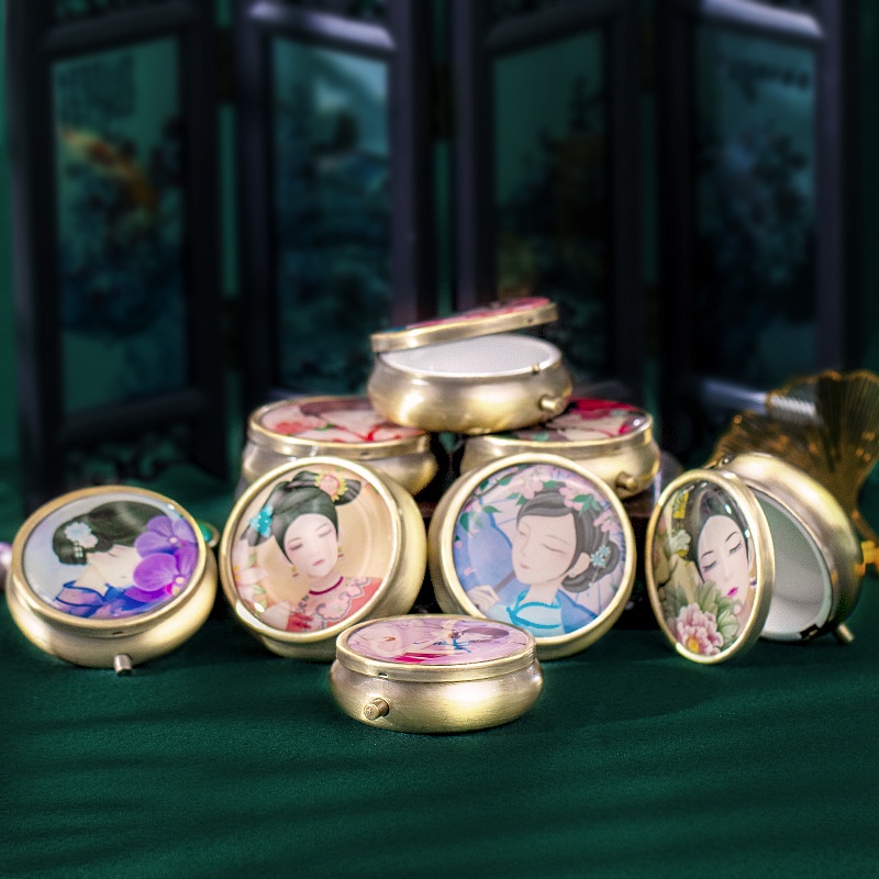 Chinese style blusher Bronze Box 中國風口脂瓶口紅分裝盒LR005 蝦皮購物