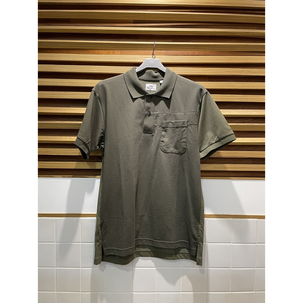 UNIQUE｜全新現貨 UNIQLO x Engineered Garments EG 拼接POLO衫 軍綠色 工裝