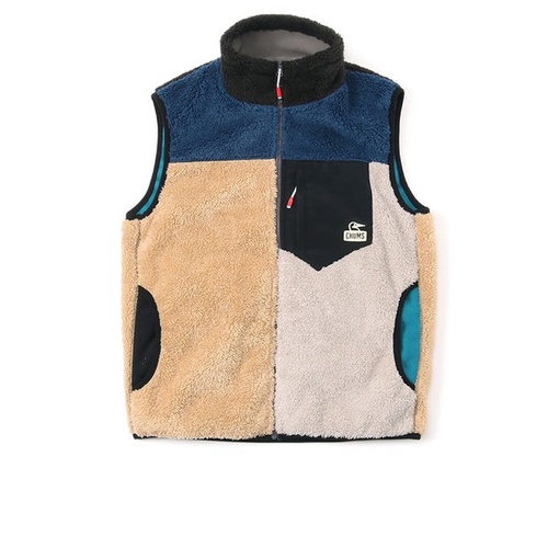 CHUMS Bonding Fleece Vest刷毛背心Blue Crazy CH041278C078 | 蝦皮購物