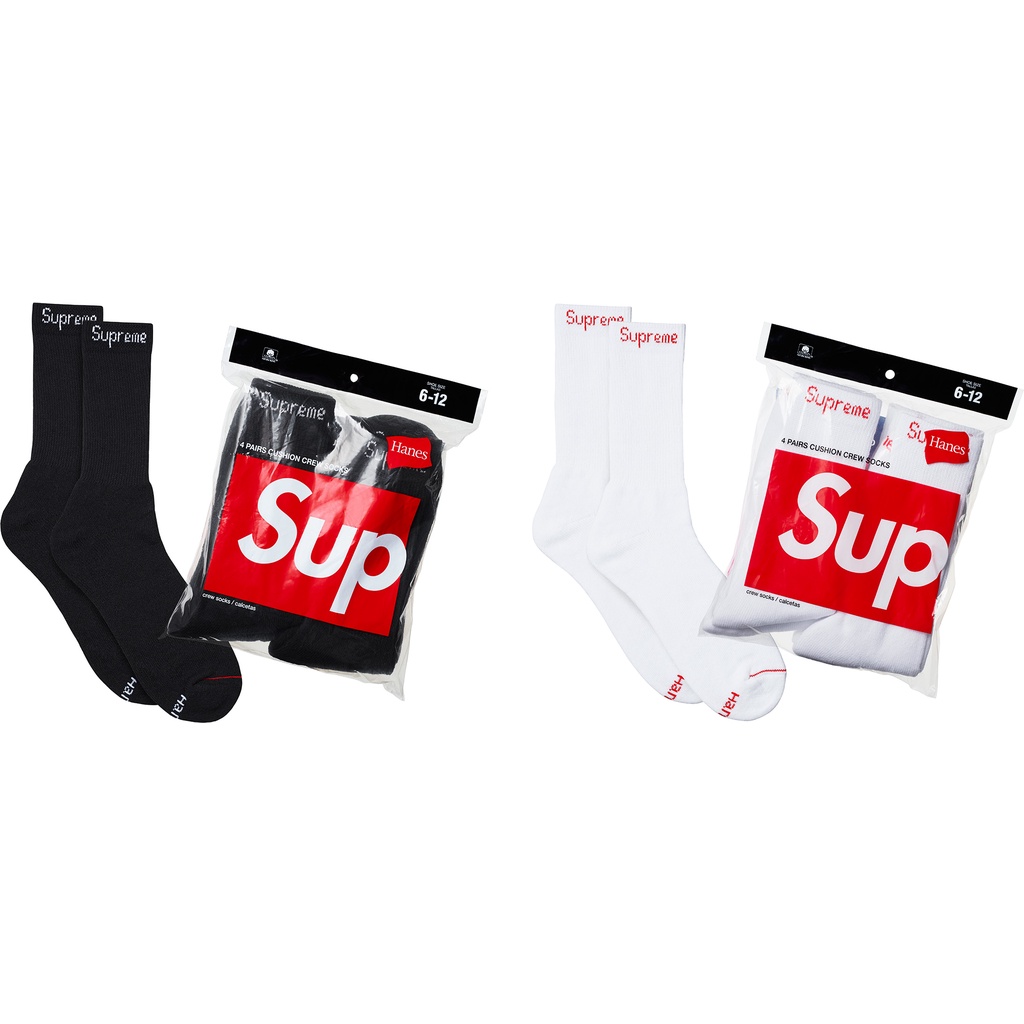 Supreme Hanes Crew Socks 3足-