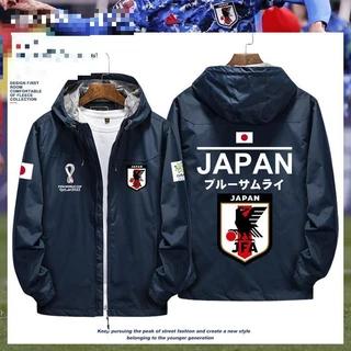 【日本隊】刷毛運動服 運動上衣 世界盃球衣 2022卡塔爾足球世界盃亞洲球迷秋冬夾克外套男女衝鋒衣服