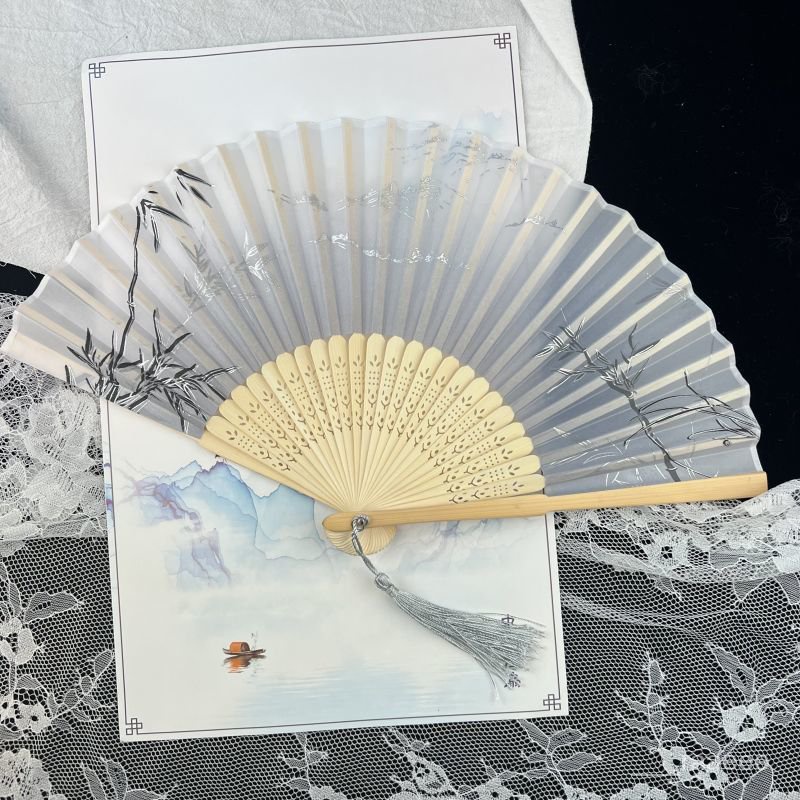 【優選好貨】扇子折扇 中國風 女式竹扇 學生古風 流蘇 夏季 隨身攜帶竹扇 古裝古代漢服小竹扇hjoai 6TUM | 蝦皮購物