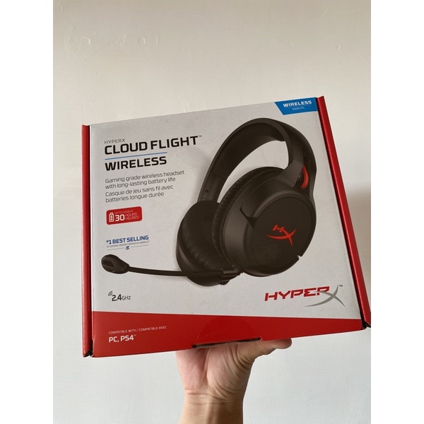 全新)HyperX Cloud Flight 金士頓專業電競無線耳罩式耳機(HX-HSCF-BK
