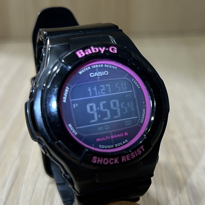 CASIO 3201 Baby-G BGD-1310 原廠手錶 黑粉色 電波對時 太陽能充電 | 蝦皮購物