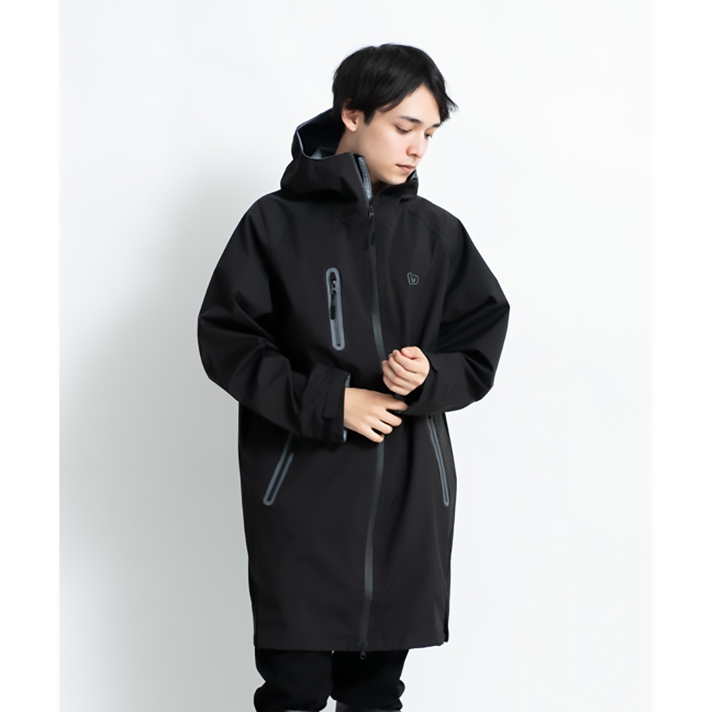 日本KIU 144900 黑色雨衣/斗篷2用多功能防雨外套/時尚防水風衣附收納袋 