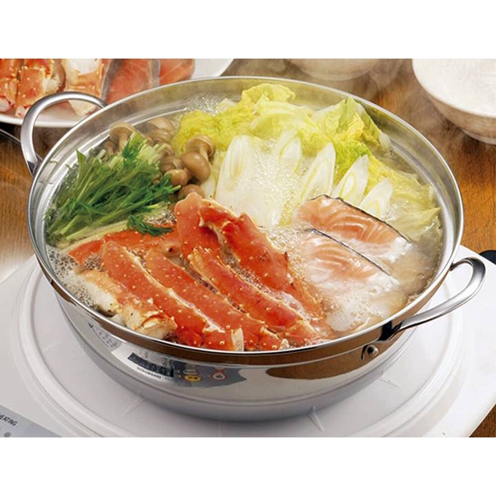 現貨︱日本 湯鍋 附蓋 雙耳湯鍋 雙把不鏽鋼 附玻璃蓋 24cm 3.5L IH對應 125692 | 蝦皮購物