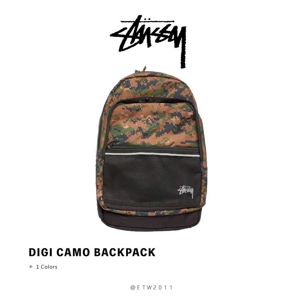 ☆ETW☆【台中店】STUSSY DIGI CAMO BACKPACK 後背包迷彩現貨| 蝦皮購物