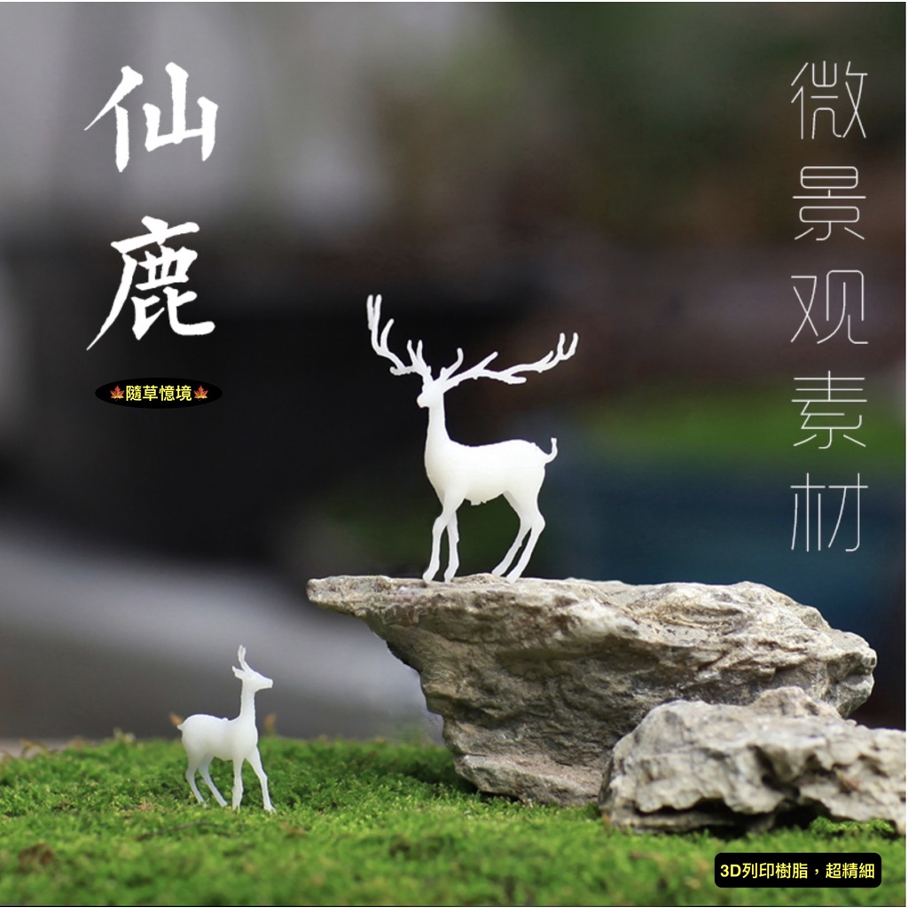 （稀有超小3款）仙鹿 鹿 野鹿 靈鹿 仙氣 麋鹿 水路缸 生態缸 苔蘚 盆栽 花卉 多肉 微景觀 素材 微縮模型 | 蝦皮購物