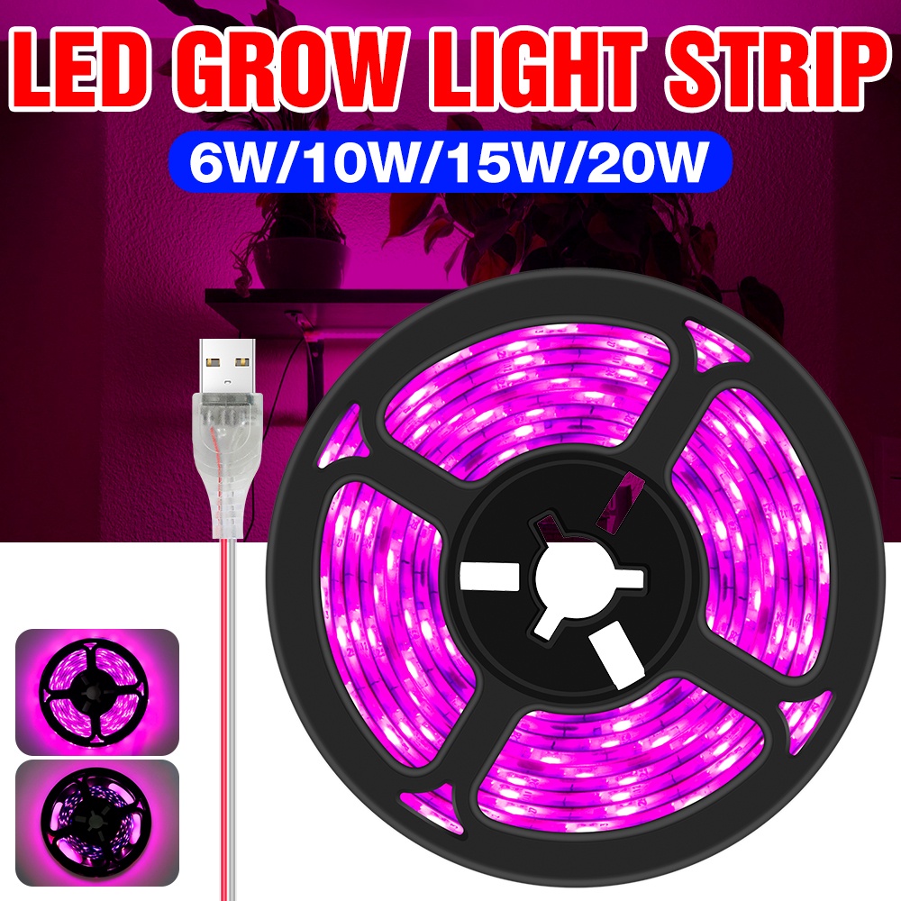 LED植物生長燈帶USB植物補光燈帶防水5V全光譜盆栽上色多肉燈園藝種植蔬菜溫室育苗花卉 | 蝦皮購物
