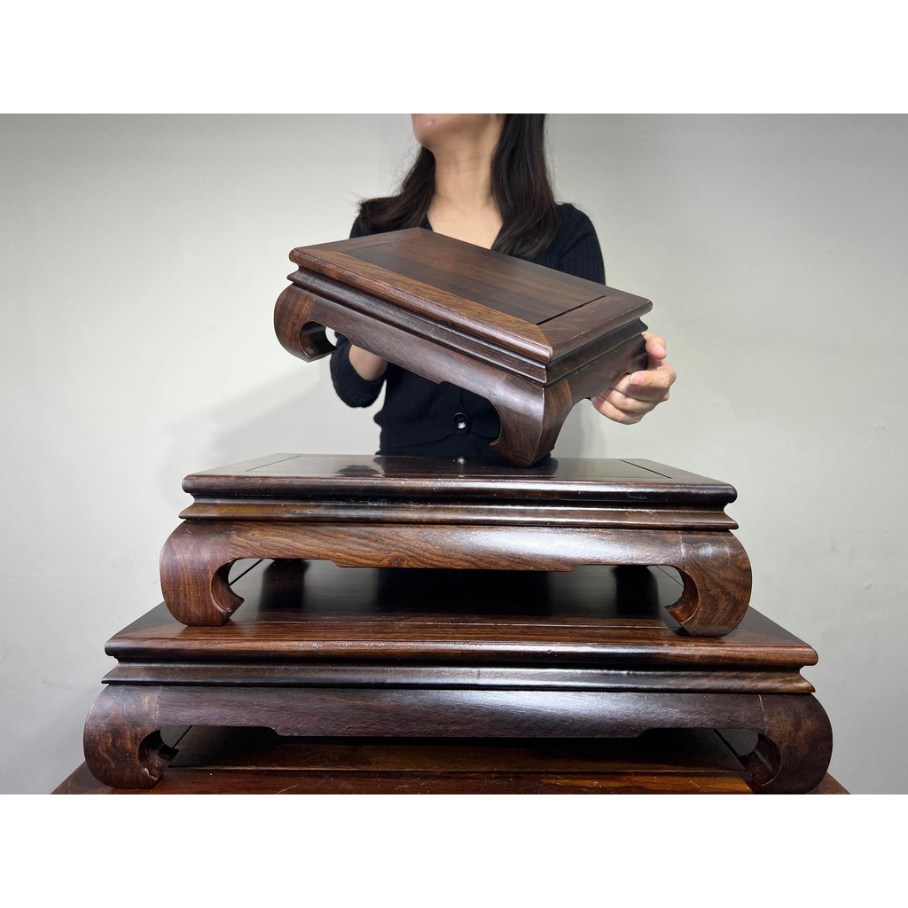 阿一藝品 黑檀木【長方形底台】穩固型底座【多款可選】 展示座 原木底座 天然紋路 韻味高雅 藝品展示底座 | 蝦皮購物