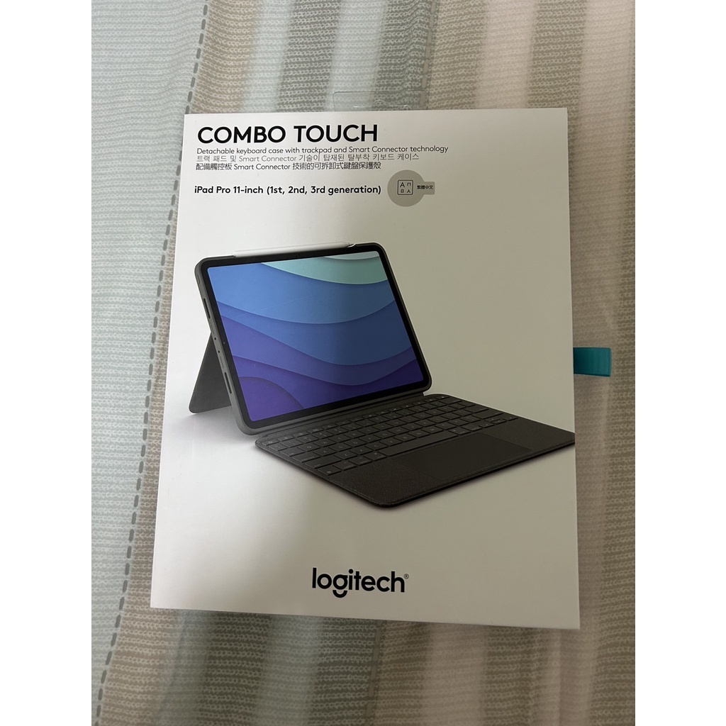 Logitech羅技COMBO TOUCH 配備觸控板的背光鍵盤保護套-iPad Pro/Air 5