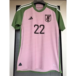 2022世界盃日本隊特別款粉綠色球員版球衣男士短袖足球運動服上衣