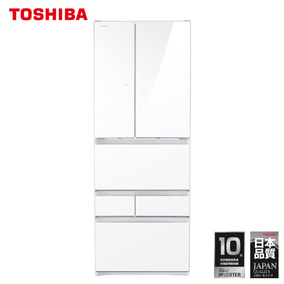 TOSHIBA 東芝551L/509L 鏡面白ZP系列變頻6門冰箱GR-ZP550/510TFW(UW