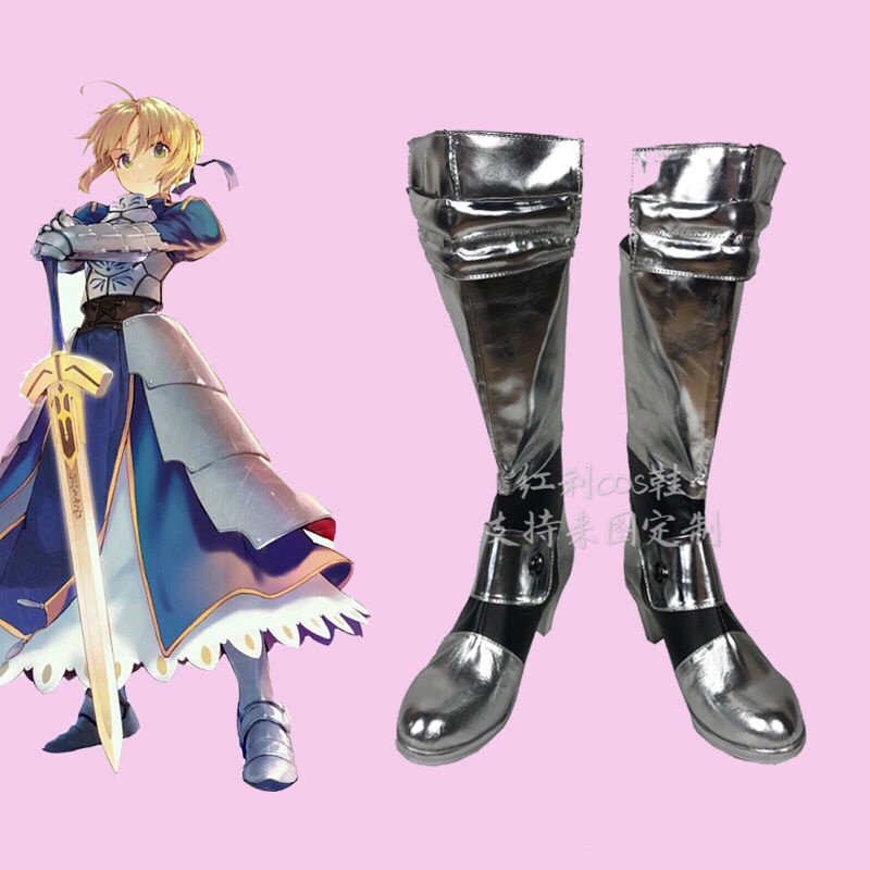 Cos鞋 可定制fate stay night —saber 阿爾托利亞 COSPLAY鞋COS鞋 | 蝦皮購物