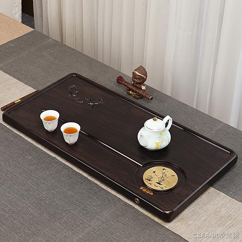 ▫❀✟茶盤原木茶盤石製茶盤烏金石茶盤茶具花梨木茶盤家用黑檀木整塊