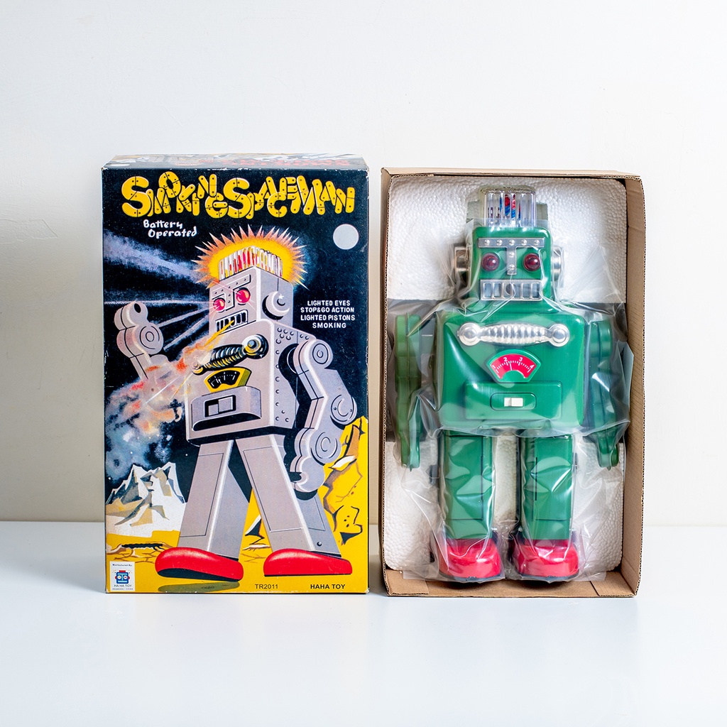 玩具櫃】Ha Ha Toy SMOKING SPACE MAN 噴煙機器人馬口鐵機器人 玩具櫃】Ha Ha Toy SMOKING SPACE MAN 噴煙機器人馬口鐵機器人