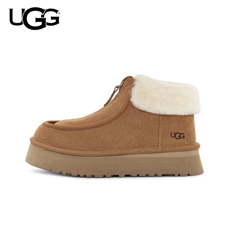 全店免運UGG系列Funkette Boot雪地靴低幫厚底保暖防水靴休閒靴羊毛一體