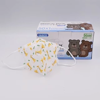[廣達生技]YASCO昭惠MIT醫用口罩兒童3D立體口罩（50入/盒）扁平耳帶2色可選