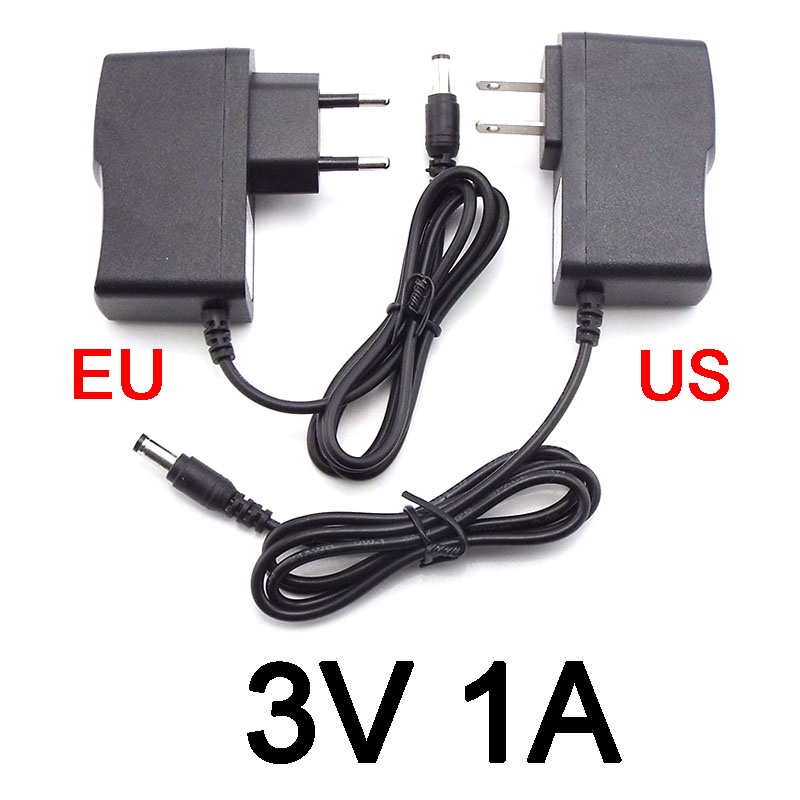 Ac DC 3V 1A 1000ma 100V-240V 電源適配器充電器變壓器插頭轉換器開關 5.5mmx2.5mm | 蝦皮購物