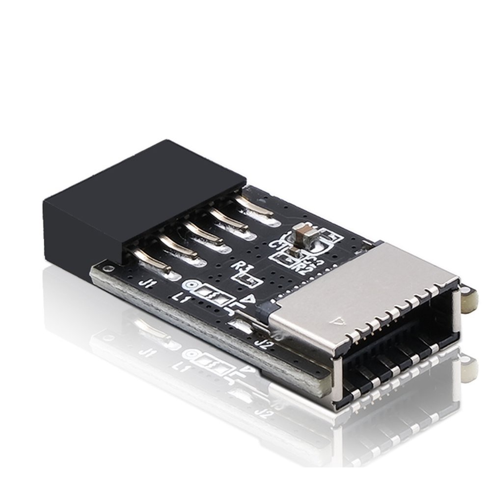 小白的生活工場*USB 2.0內部接頭(9Pin)轉USB3.1/3.2TypeC(20Pin)前面板180度適配器 | 蝦皮購物