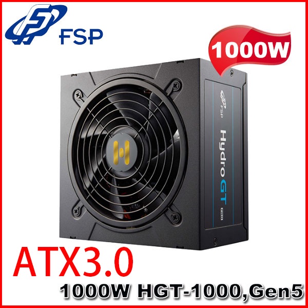 MR3C】含稅現貨FSP 全漢ATX3.0 1000W Hydro GT PRO 金牌電源HGT-1000 