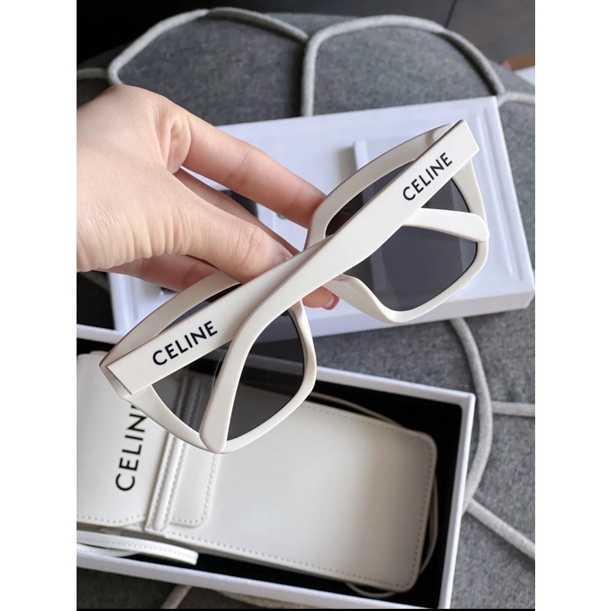 預購】麗睛眼鏡【可刷卡分期】CELINE太陽眼鏡附CELINE眼鏡包MONOCHROMS CL40198F 白色| 蝦皮購物