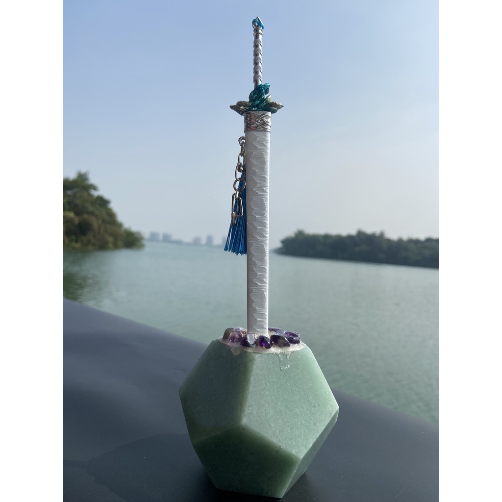 石中劍之天然玉石 天琊劍拆信刀--石中寶劍象徵鎮妖除魔防小人.辦公室必備(台灣在地文創) | 蝦皮購物