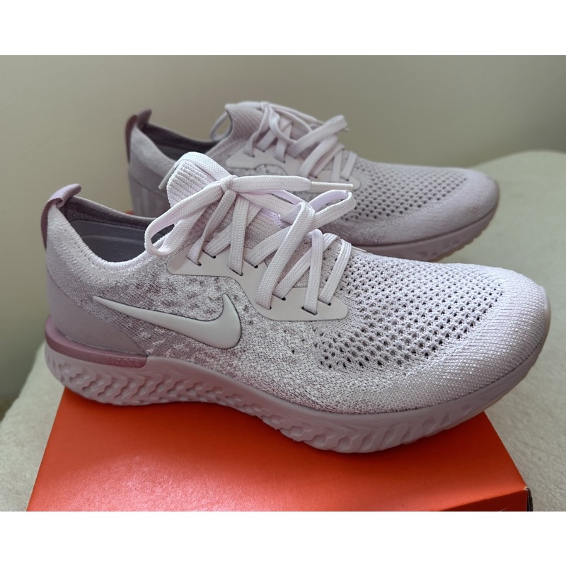 Women's nike epic react flyknit running on sale shoes pearl pink