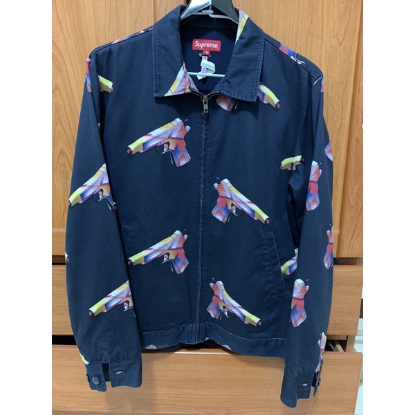 Supreme Mendini Work Jacket 手槍滿版外套藍色M號| 蝦皮購物