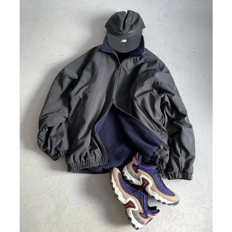 贅沢 NAUTICA Boa Fleece Track Jacket L ネイビー ジャケット・アウター