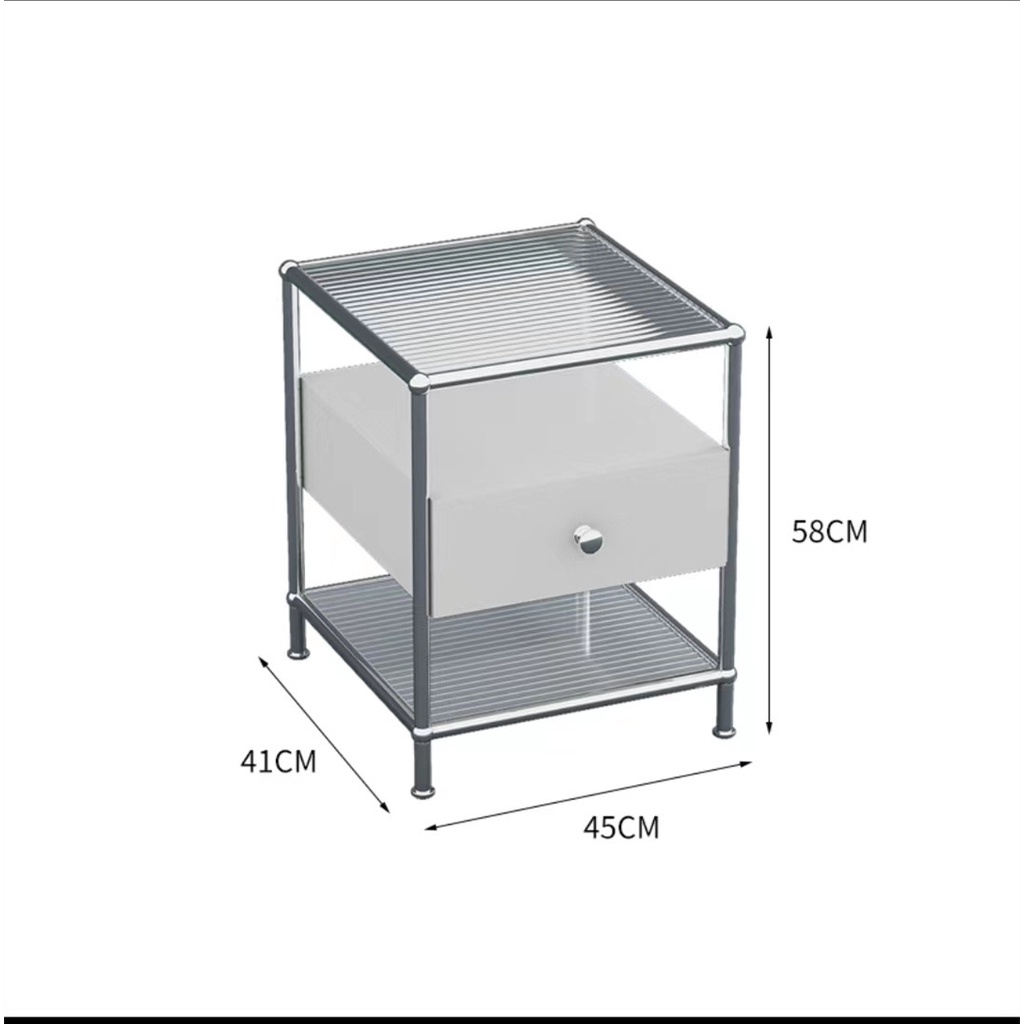 usm現代簡約不銹鋼置物架玻璃架多層可移動客廳餐廳落地ins床頭櫃 床頭櫃 抽屜櫃 置物櫃 邊櫃 收納櫃 VMBP | 蝦皮購物