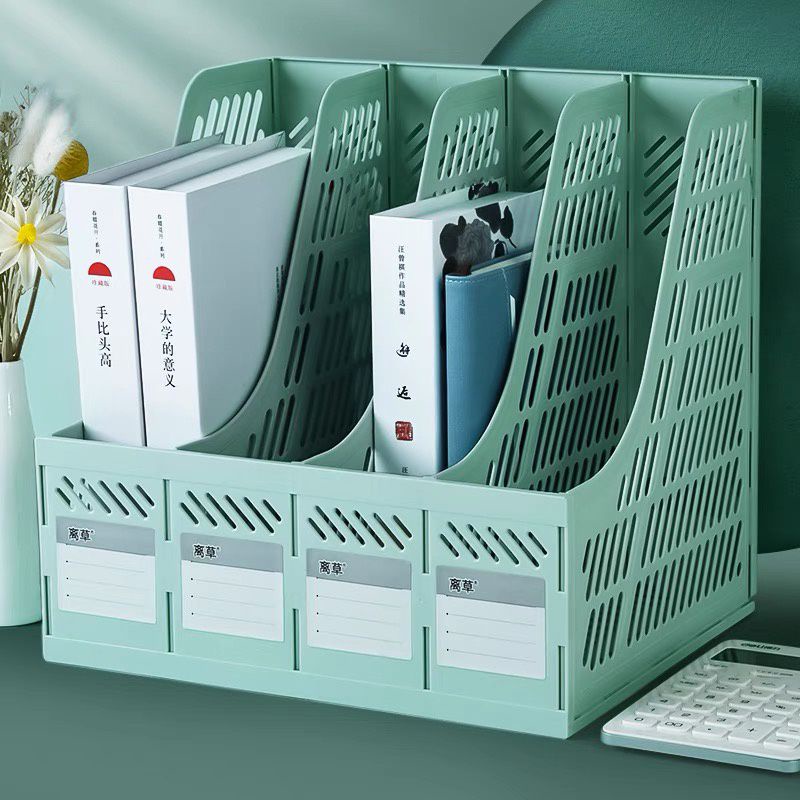 Magazin&Document File Organizer Holder Rack Blue 4 Divider M | 蝦皮購物