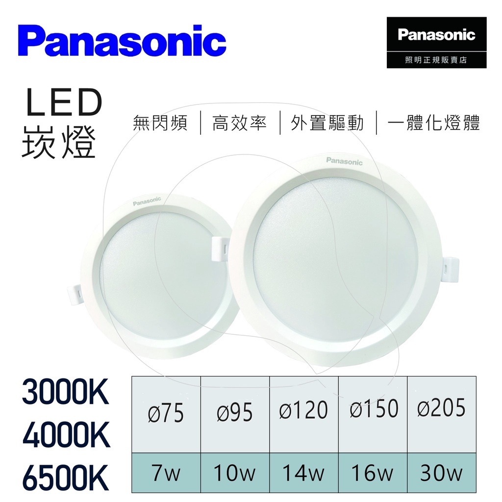Panasonic 國際牌 LED崁燈16W 嵌燈 崁入孔15公分【高雄永興照明】 LG-DN3552DA09 | 蝦皮購物