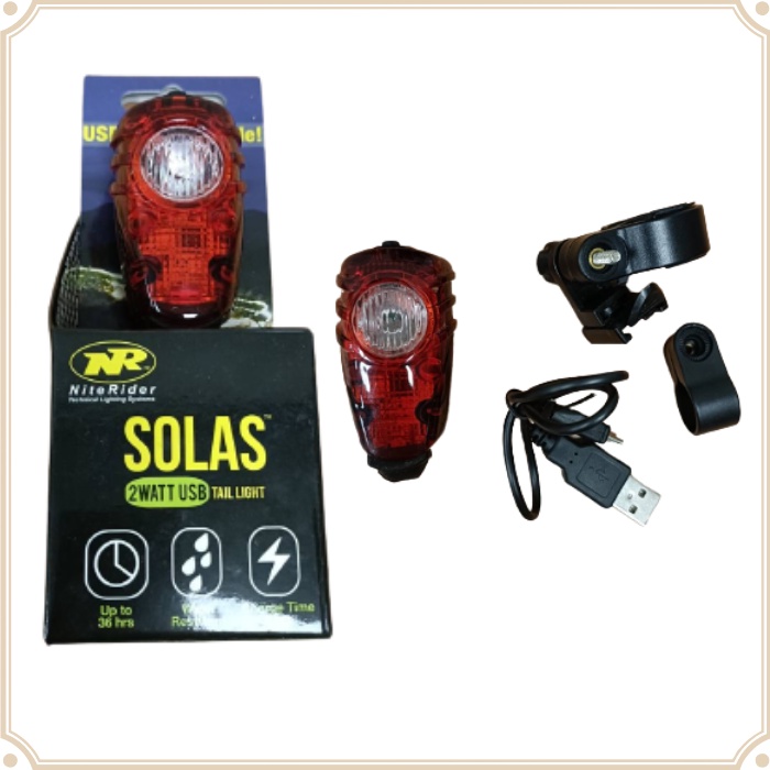 現貨 原廠正品 NiteRider Solas USB 可充電自行車尾燈 LED尾燈 安全閃光燈 清倉新品 單車 自行車 | 蝦皮購物