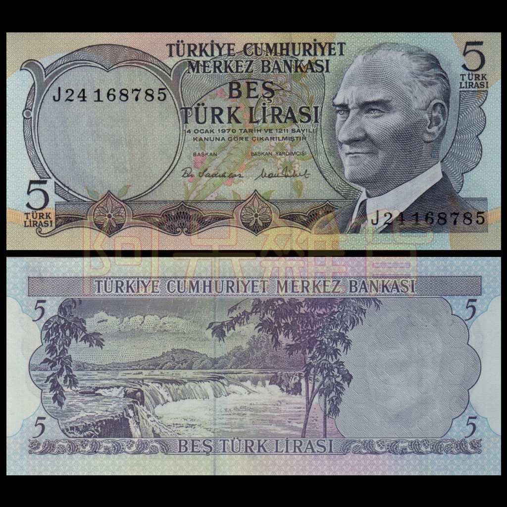 阿呆雜貨 現貨實拍 老版 土耳其 5 里拉 1970年 鈔票 紙鈔 鈔 幣 錢幣 外鈔 外幣 非現行貨幣 | 蝦皮購物