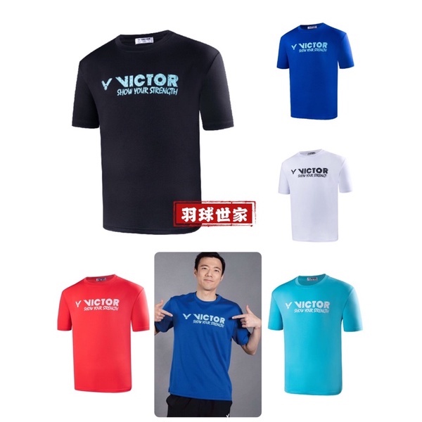 (羽球世家) VICTOR勝利 T-11102 印花 T-Shirt (中性款) LOGO短袖上衣 基本款 5色齊賣