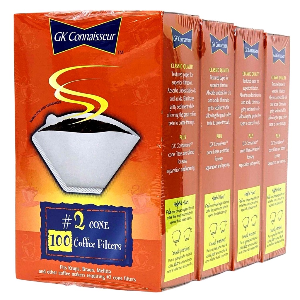 GK Connaisseur 2 咖啡濾紙 100張 X 4入 Cone Coffee Filter cC208068 蝦皮購物