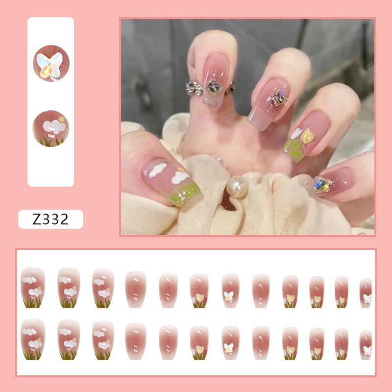 【台灣出貨】穿戴甲可拆卸成品美甲指甲貼片（附膠水）Z321~Z360 | 蝦皮購物
