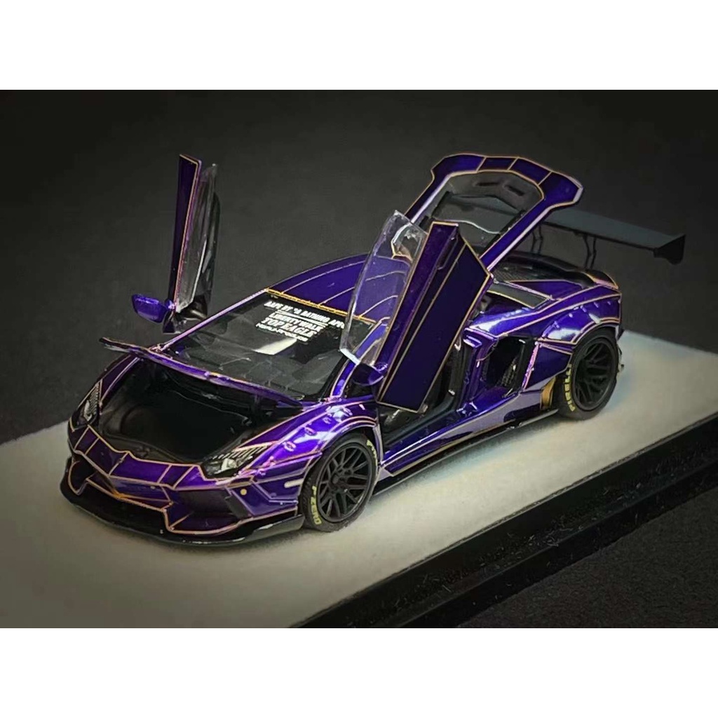 模例】PGM 1/64 LBWK Lamborghini Aventador LP700-4 紫色爆裂紋| 蝦皮購物