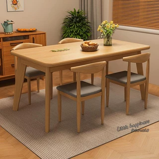 【免運】【可以開發票】實木餐桌 北歐餐桌 現代 簡約 簡易 長方形 桌椅組合 吃飯桌子 家用小戶型