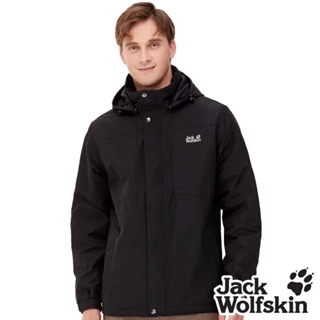 【Jack wolfskin 飛狼】男 帥氣防風防潑水保暖外套 (蓄熱鋪棉) 衝鋒衣『黑』