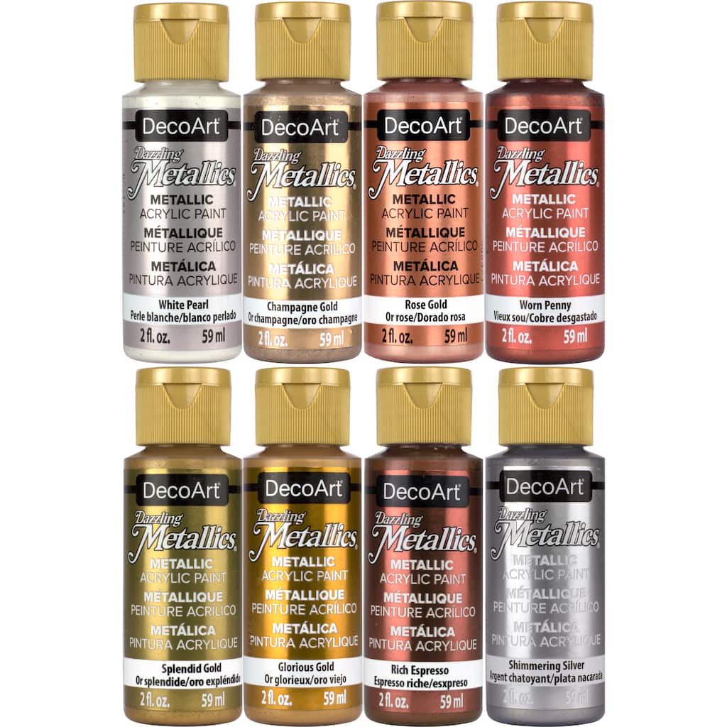 DecoArt Dazzling Metallics 2 oz. Glorious Gold Acrylic Paint DAO71