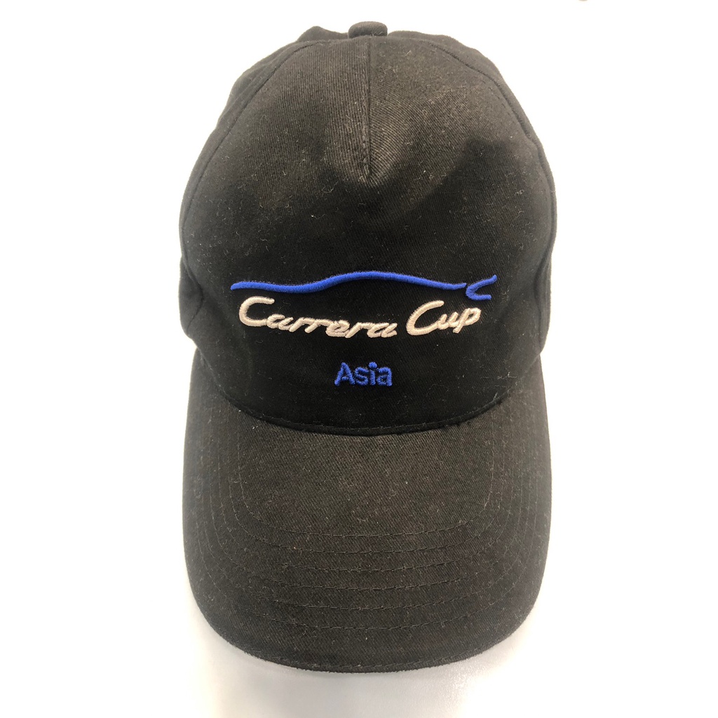 保時捷 Porsche Carrera Cup Asia Cap 稀有 黑色 白邊紋 藍字 棒球帽 老帽 潮帽 992 | 蝦皮購物
