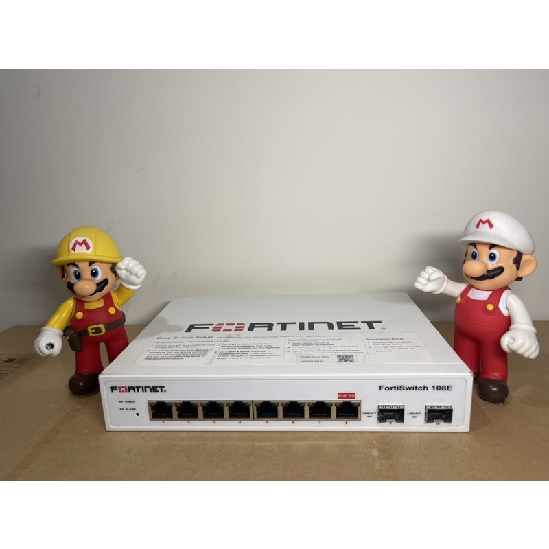 Fortinet FortiSwitch FS-108E Switch 交換機可透過POE供電使用最後一